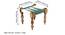 Oakville Sheesham Wood Vintage 2+1+1 Seater Maachi Bench Set with 2 Stools in Green & White Rope Canning (Green Finish) by Urban Ladder - - 