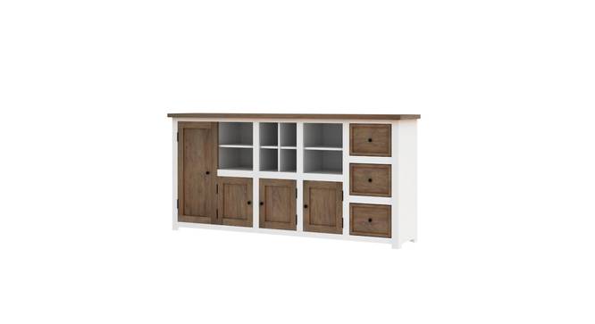 arctic solid wood sideboard (White & Natural Finish) by Urban Ladder - - 