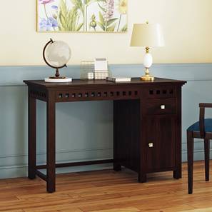 Fidora Solid Wood Study Table in Mahogany Finish