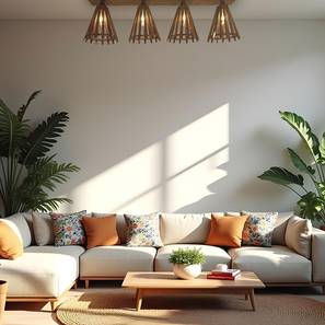 symplify Funnel Brown Solid Wood Ceiling Light-picture-11