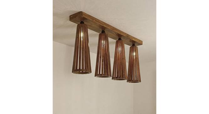 Bole Brown Solid Wood Ceiling Light (Brown) by Urban Ladder - Cross View Design 1 - 990002