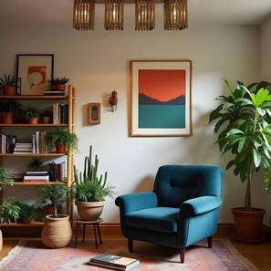 Elegant Brown Solid Wood Ceiling Light