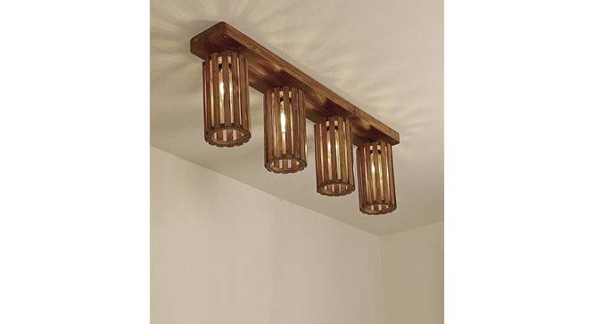 Casa Brown Solid Wood Ceiling Light (Brown) by Urban Ladder - Cross View Design 1 - 990049