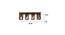 Symmetric Brown Solid Wood Ceiling Light (Brown) by Urban Ladder - Dimension - 990076