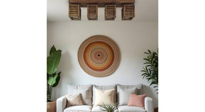 Lyon Brown Solid Wood Ceiling Light (Brown) by Urban Ladder - Front View Design 1 - 990088