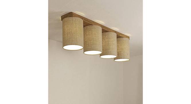 Elementary Brown Solid Wood Ceiling Light (Brown) by Urban Ladder - Cross View Design 1 - 990091