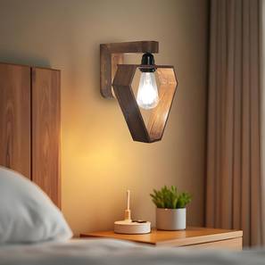 Wall Lights Collections Design Hexad Brown Solid Wood Wall Lights (Brown)