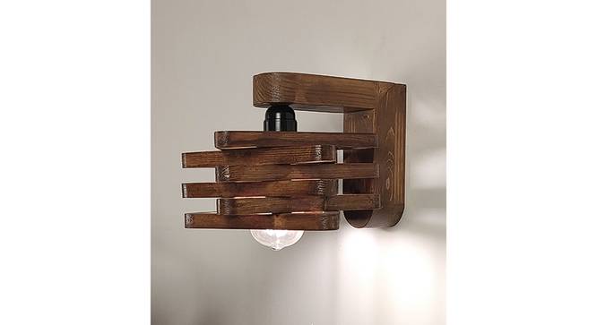 Star Brown Solid Wood Wall Lights (Brown) by Urban Ladder - Cross View Design 1 - 990146