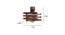 Star Brown Solid Wood Wall Lights (Brown) by Urban Ladder - Dimension - 990170