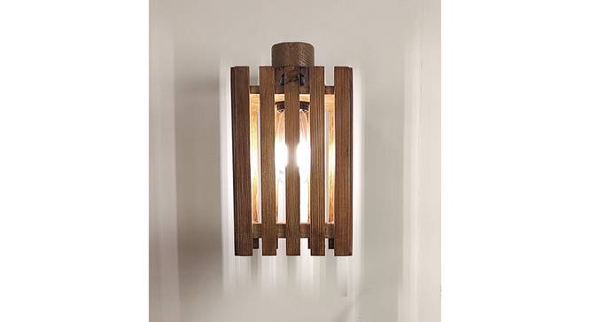 Elegant Brown Solid Wood Wall Lights (Brown) by Urban Ladder - Front View Design 1 - 990181