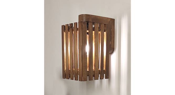 Elegant Brown Solid Wood Wall Lights (Brown) by Urban Ladder - Cross View Design 1 - 990190