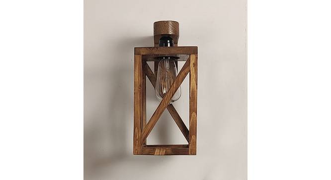 Symmetric Brown Solid Wood Wall Lights (Brown) by Urban Ladder - Cross View Design 1 - 990191