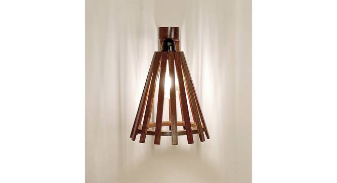 Funnel Brown Solid Wood Wall Lights (Brown) by Urban Ladder - Front View Design 1 - 990234