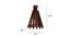 Funnel Brown Solid Wood Wall Lights (Brown) by Urban Ladder - Dimension - 990259