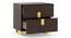 Aurelia King Size Non Storage Bed With 2 Bedside Tables In Walnut Finish (King Bed Size, Glossy Finish) by Urban Ladder - Ground View - 
