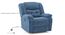 Theo single seater swivel rock recliner in Baltic Blue Premium Chenille Fabric (One Seater, Baltic Blue) by Urban Ladder - Top Image - 