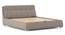 Stanhope Upholestry hydraulic King size bed in Shitake beige Premium Chenille (King Bed Size, Hydraulic Storage Type, Shitake Beige Finish) by Urban Ladder - Side View - 991481