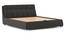 Stanhope Upholestry hydraulic King size bed in Shitake beige Premium Chenille (King Bed Size, Hydraulic Storage Type, Urban Grey Finish) by Urban Ladder - Side View - 991490