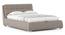Stanhope Upholestry hydraulic King size bed in Shitake beige Premium Chenille (Queen Bed Size, Hydraulic Storage Type, Shitake Beige Finish) by Urban Ladder - Front View - 991497