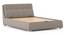 Stanhope Upholestry hydraulic King size bed in Shitake beige Premium Chenille (Queen Bed Size, Hydraulic Storage Type, Shitake Beige Finish) by Urban Ladder - Side View - 991498