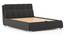 Stanhope Upholestry hydraulic King size bed in Shitake beige Premium Chenille (Queen Bed Size, Hydraulic Storage Type, Urban Grey Finish) by Urban Ladder - Side View - 991506