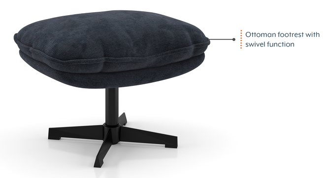 Marson Ottoman Berry Red (Indigo Blue) by Urban Ladder - Front View - 