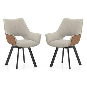 Dining Chairs Design Casey Swivel Dining Chair (Set of 2) (Beige and Tan Finish)