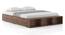 Toshi Platform Compact size Box & drawer storage bed in Classic Walnut (Queen Bed Size, Drawer & Box Storage Type, Classic Walnut Finish) by Urban Ladder - Side View - 