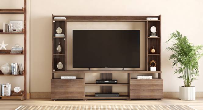 Celestin Engineered Wood Free Standing Regular Size TV Unit in Classic Walnut (Classic Walnut Finish, 40 Inch Size) by Urban Ladder - Side View - 