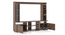 Celestin Engineered Wood Free Standing Regular Size TV Unit in Classic Walnut (Classic Walnut Finish, 40 Inch Size) by Urban Ladder - Storage Image - 