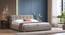 Stanhope Upholestry hydraulic King size bed in Shitake beige Premium Chenille (King Bed Size, Hydraulic Storage Type, Shitake Beige Finish) by Urban Ladder - Full View - 991764