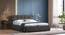 Stanhope Upholestry hydraulic King size bed in Shitake beige Premium Chenille (Queen Bed Size, Hydraulic Storage Type, Urban Grey Finish) by Urban Ladder - Full View - 991767
