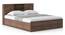 Amy Storage Bed with Zoey Bedside Table (Queen Bed Size, Classic Walnut Finish, Bed + 2 Bedside Table Set) by Urban Ladder - Front View Design 1 - 991782