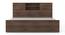 Amy Storage Bed with Zoey Bedside Table (Queen Bed Size, Classic Walnut Finish, Bed + 2 Bedside Table Set) by Urban Ladder - Design 1 Side View - 991786