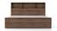Jasper Storage Bed With Hazel Bedside Table (King Bed Size, Box Storage Type, Classic Walnut Finish, Bed + 1 Bedside Table Set) by Urban Ladder - Design 1 Side View - 991982