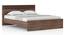 Macy Non Storage Bed With Hazel Bedside Table (King Bed Size, Classic Walnut Finish, Bed + 2 Bedside Table Set, non_storage Storage Type) by Urban Ladder - Front View Design 1 - 992023
