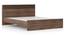 Macy Non Storage Bed With Hazel Bedside Table (King Bed Size, Classic Walnut Finish, Bed + 2 Bedside Table Set, non_storage Storage Type) by Urban Ladder - Cross View Design 1 - 992024