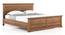 Tuscany Non Storage Bed With Tuscany Bedside table (King Bed Size, Natural Finish, Bed + 2 Bedside Table Set, non_storage Storage Type) by Urban Ladder - Front View Design 1 - 992098