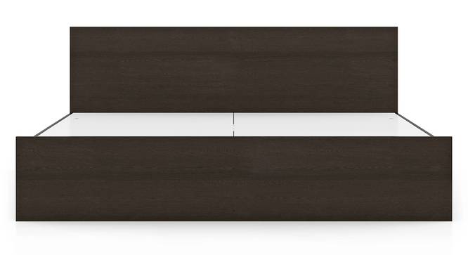Wren Storage Bed With Zoey Bedside Table (King Bed Size, Box Storage Type, Dark Wenge Finish, Bed + 1 Bedside Table Set) by Urban Ladder - Front View Design 1 - 992181