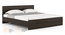 Zoey Non Storage Bed With Zoey Bedside Table (King Bed Size, Dark Wenge Finish, Bed + 1 Bedside Table Set, non_storage Storage Type) by Urban Ladder - Cross View Design 1 - 992218
