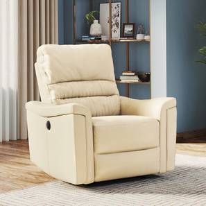 Marlowe Leatherette One Seater Motorized Recliner in Ancient Ivory Cream...