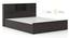 Amy Bedroom (Bed + Bedside Table) (King Bed Size, Dark Wenge Finish, Bed + 1 Bedside Table Set) by Urban Ladder - - 