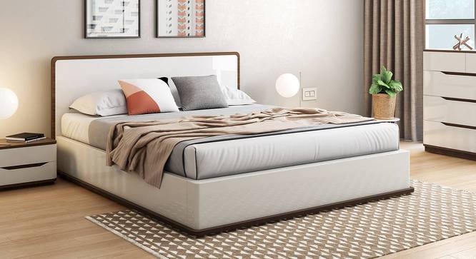 Baltoro Bedroom (Bed + Bedside Table) (Queen Bed Size, Gloss Finish, Bed + 1 Bedside Table Set) by Urban Ladder - - 