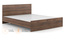 Zoey Bedroom (Bed + Bedside Table) (Walnut Finish, Queen Bed Size, Bed + 1 Bedside Table Set) by Urban Ladder - - 
