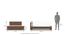 Zoey Bedroom (Bed + Bedside Table) (Walnut Finish, Queen Bed Size, Bed + 1 Bedside Table Set) by Urban Ladder - - 
