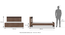 Macy Bedroom (Bed + Bedside Table) (Queen Bed Size, Classic Walnut Finish, Bed + 2 Bedside Table Set) by Urban Ladder - - 