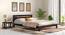 Amal Bed With Beirut Bedside Table (Mahogany Finish, Queen Bed Size, Bed + 2 Bedside Table Set) by Urban Ladder - Design 1 Full View - 993105