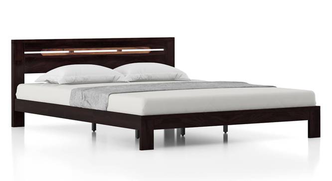 Amal Bed With Beirut Bedside Table (Mahogany Finish, Queen Bed Size, Bed + 2 Bedside Table Set) by Urban Ladder - Front View Design 1 - 993106