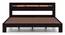 Amal Bed With Beirut Bedside Table (Mahogany Finish, Queen Bed Size, Bed + 2 Bedside Table Set) by Urban Ladder - Design 1 Side View - 993108