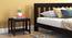 Amal Bed With Beirut Bedside Table (Mahogany Finish, Queen Bed Size, Bed + 2 Bedside Table Set) by Urban Ladder - Rear View Design 1 - 993110